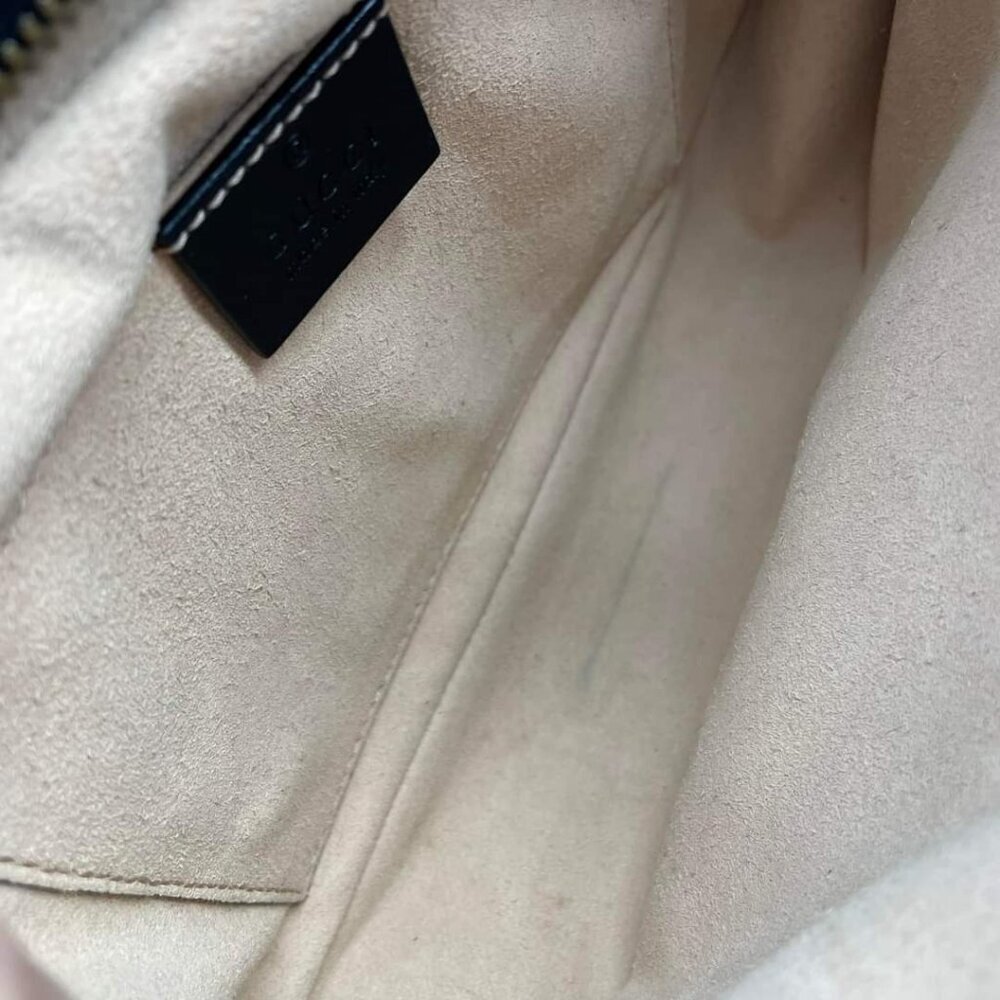 100% Authentic GUCCI Marmont Black Leather Small Shoulder Bag - Picture 15 of 16